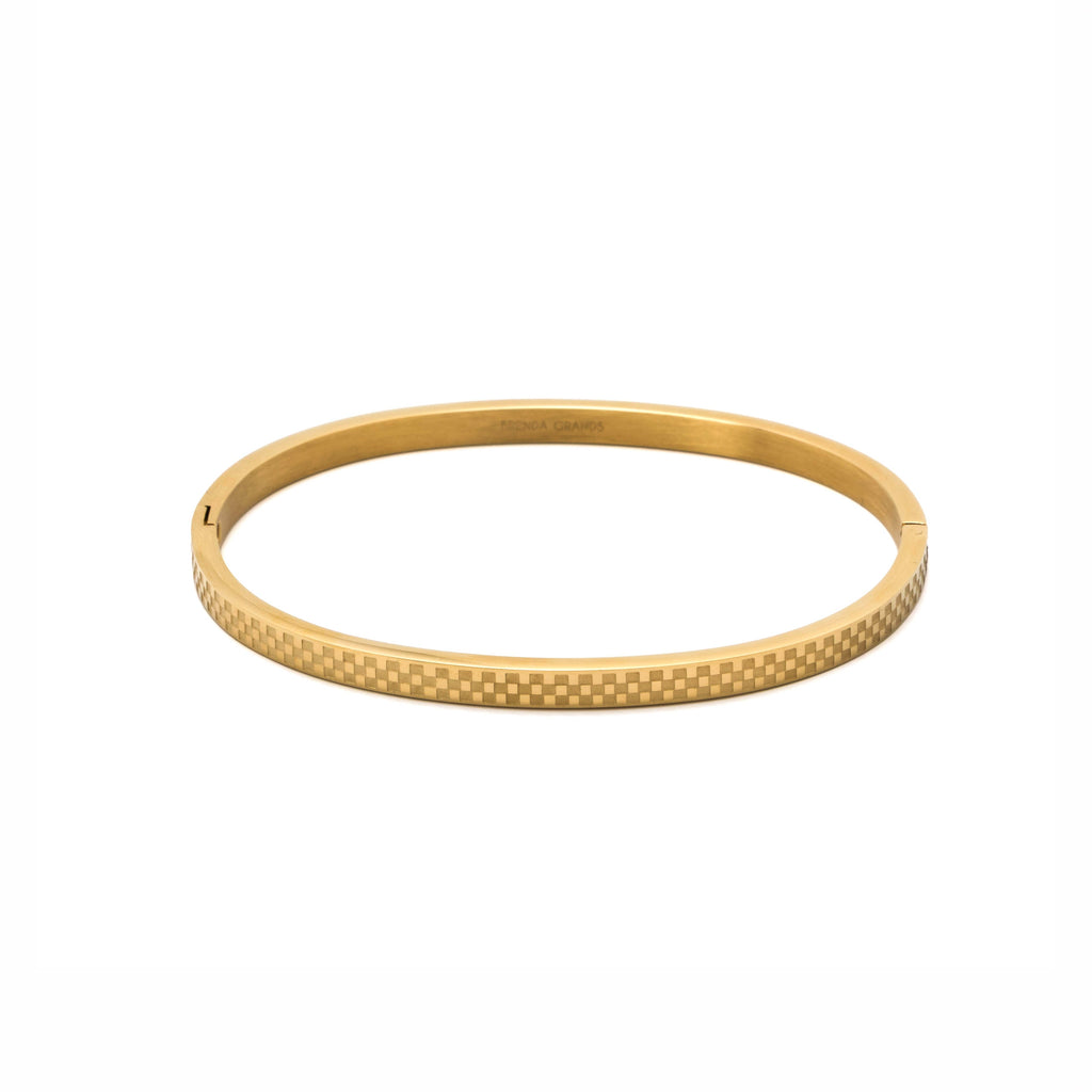 B. Grands Chess Waterproof Gold Bangle Bracelet