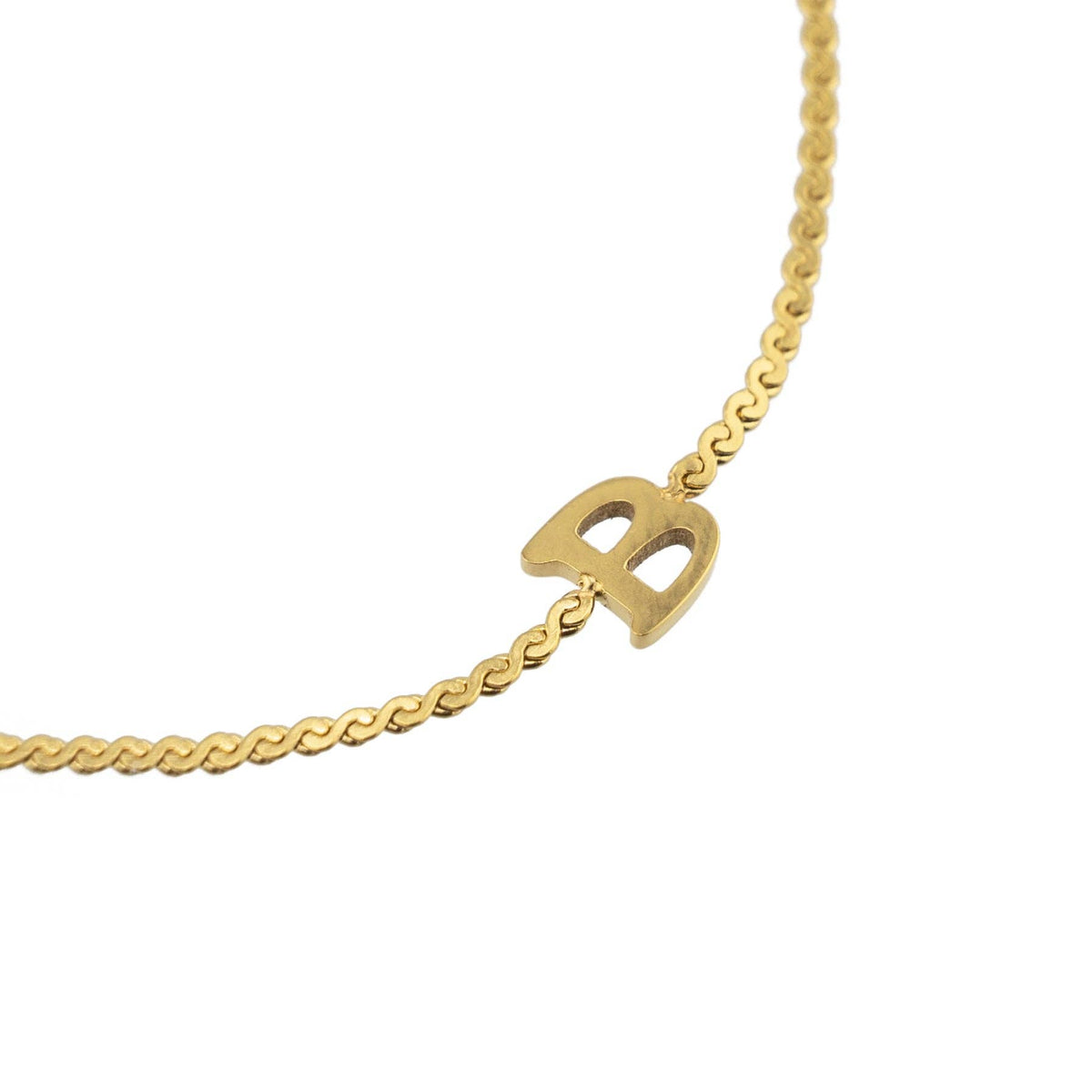 B. Grands Waterproof Dainty Gold Initial Bracelet
