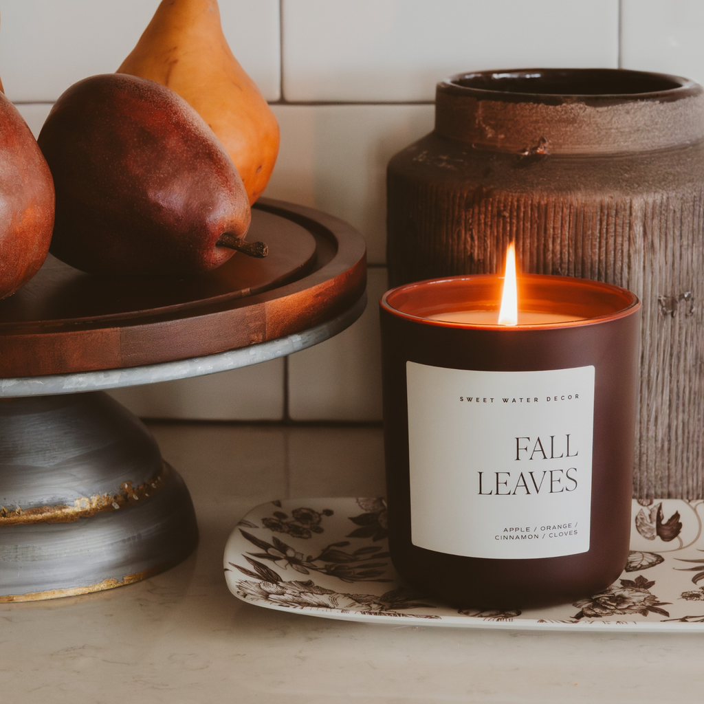 Fall Leaves 15 oz Candle, Matte Jar