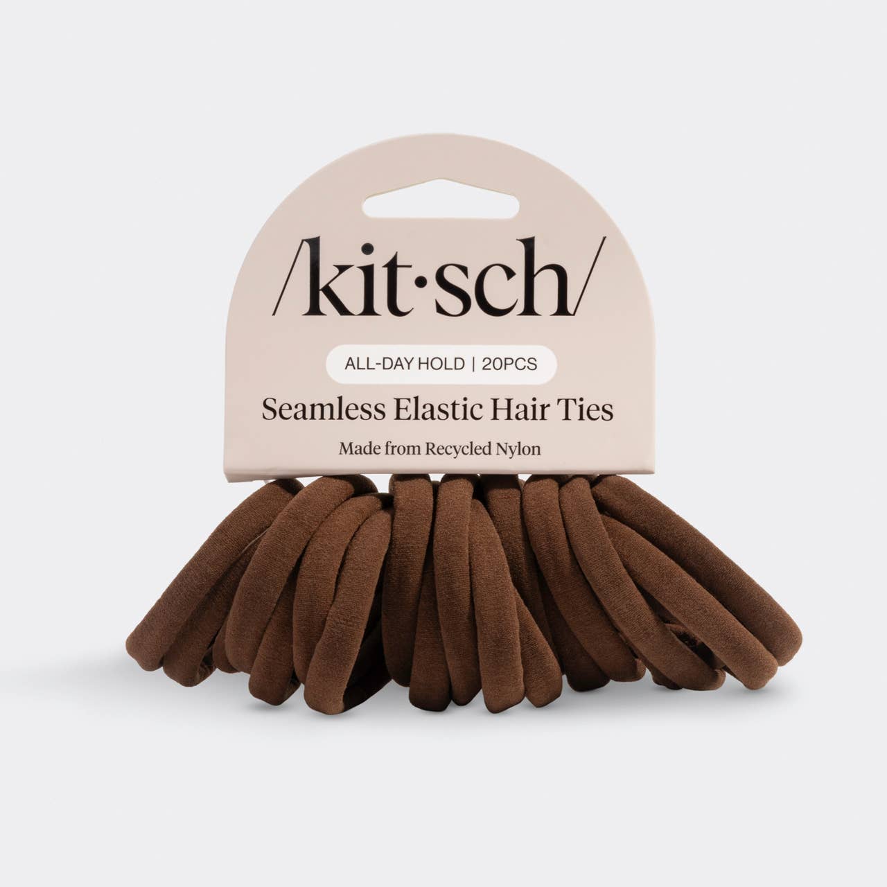 Seamless Hair Elastics 20pc Set - Chocolate