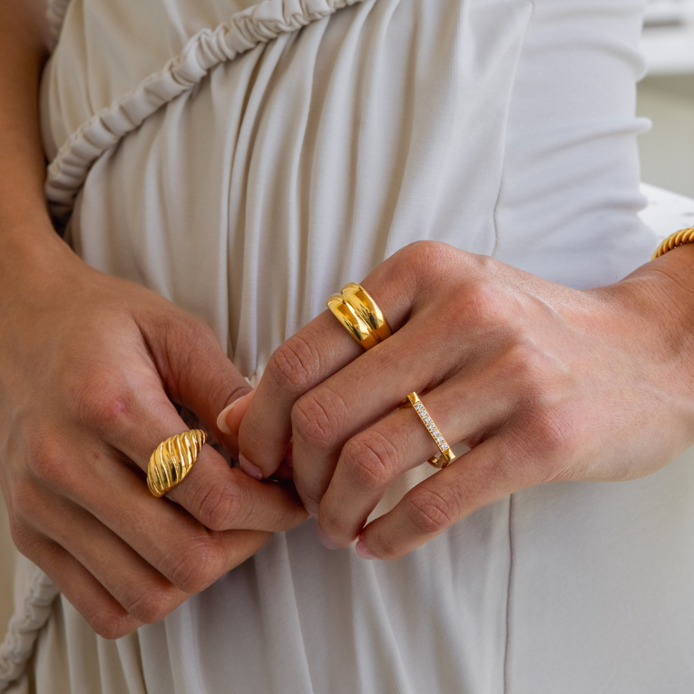 B. Grands Waterproof Gold Twin Ring