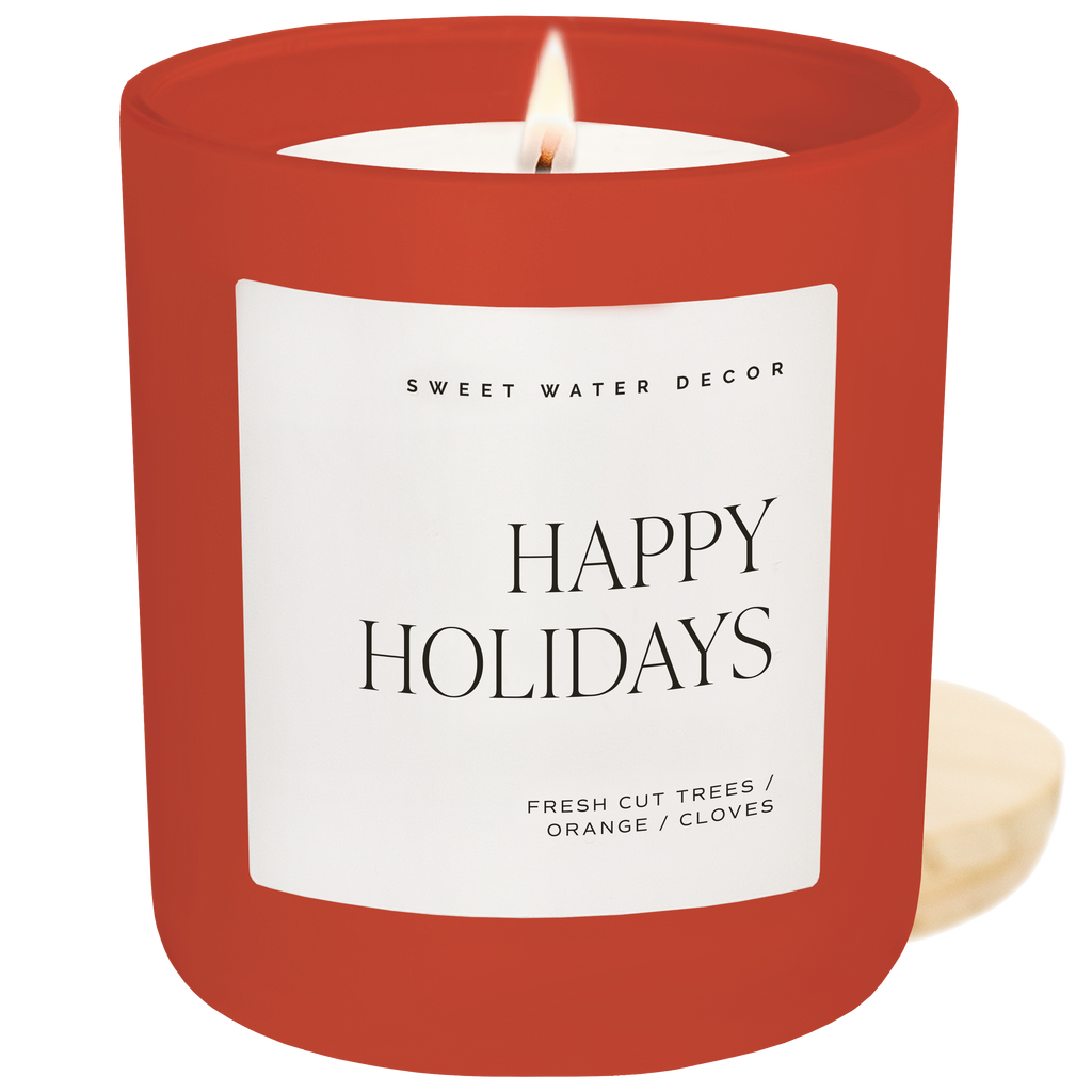 Happy Holidays 15 oz Soy, Matte Jar