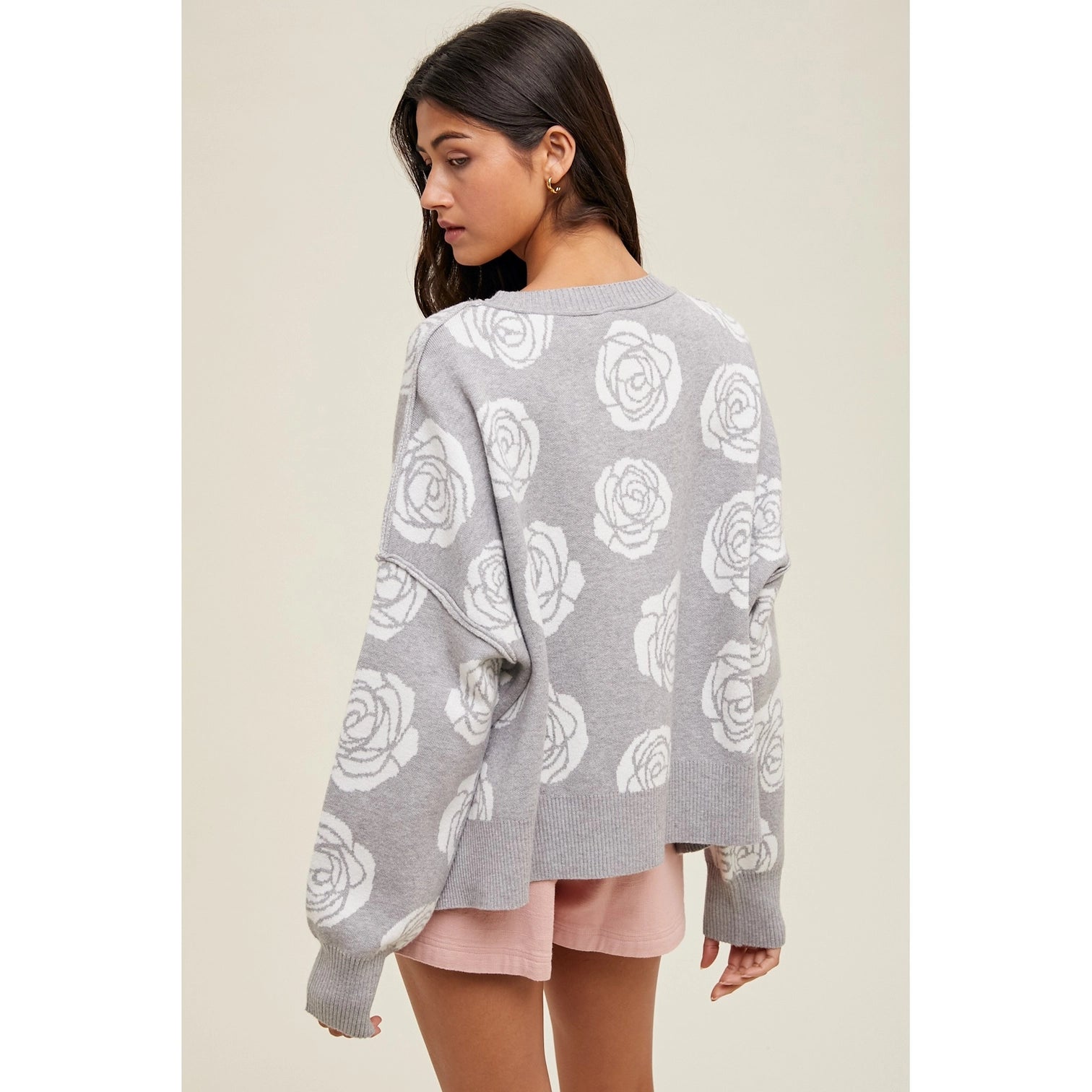 Floral Jacquard Sweater