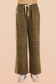 Mocha Striped Leopard Tie Pant