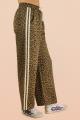 Mocha Striped Leopard Tie Pant