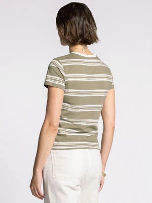 NATALIE TEE - Green Tea/ Ivory