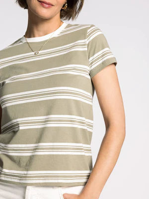 NATALIE TEE - Green Tea/ Ivory