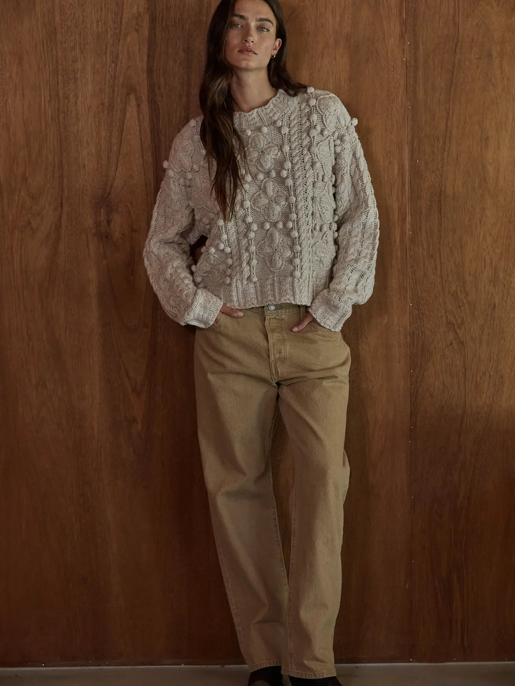 Gabrielle Natural Knit Sweater