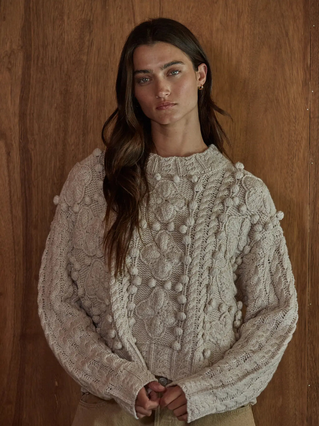 Gabrielle Natural Knit Sweater