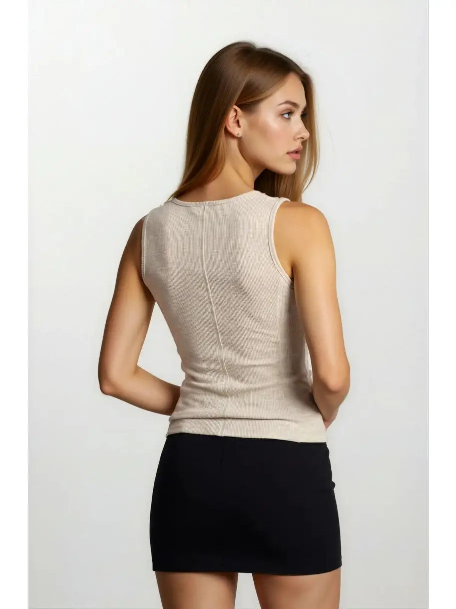 Mini Patch Pocket Olive Tank