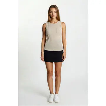 Mini Patch Pocket Olive Tank