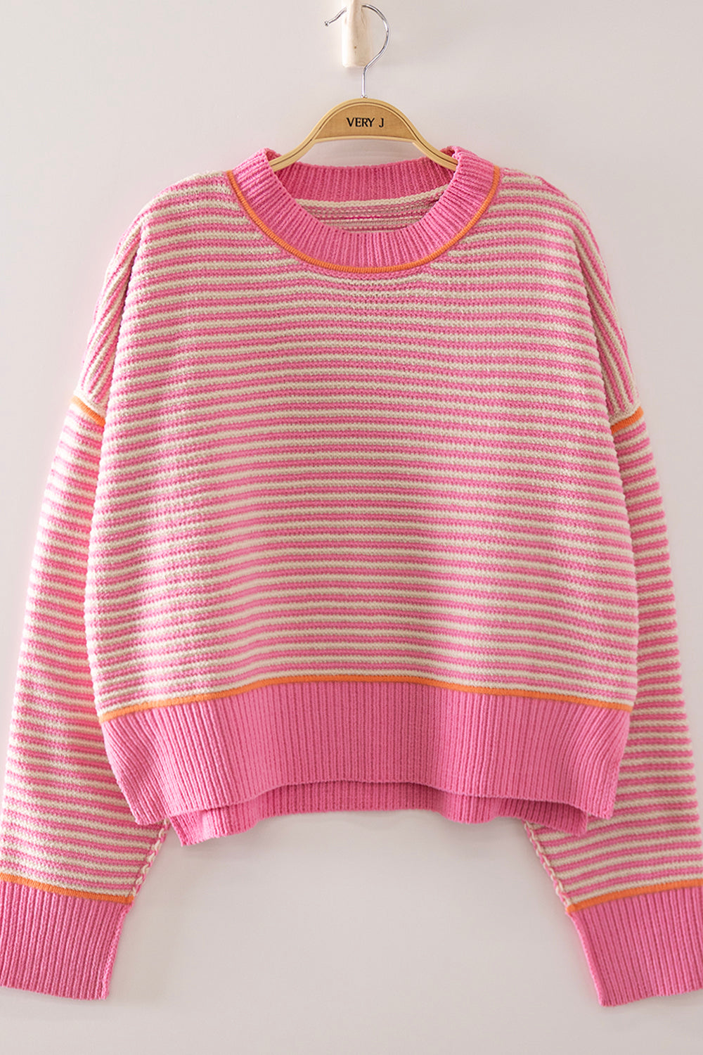 Teddi Pink Striped Sweater