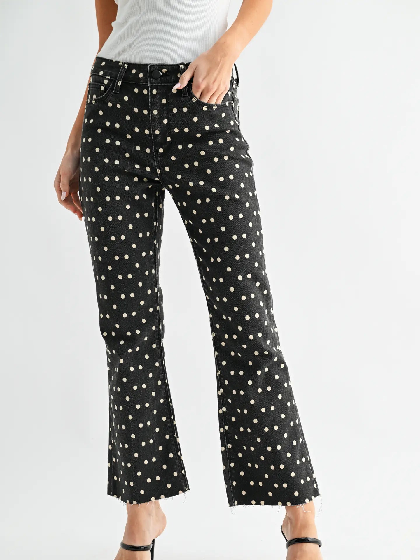 Polka Dot Crop Flare