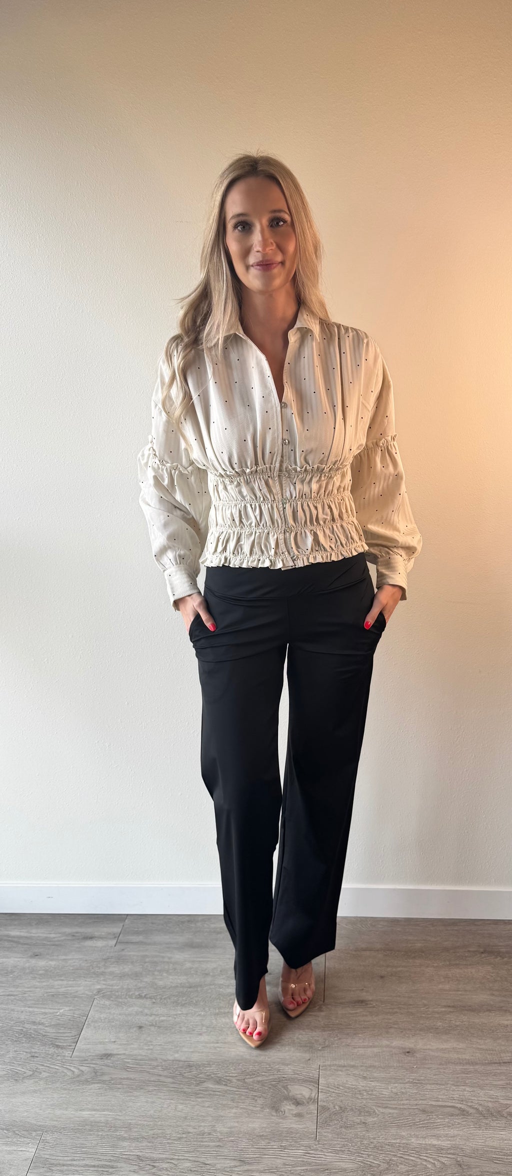 Smocked Button up Top