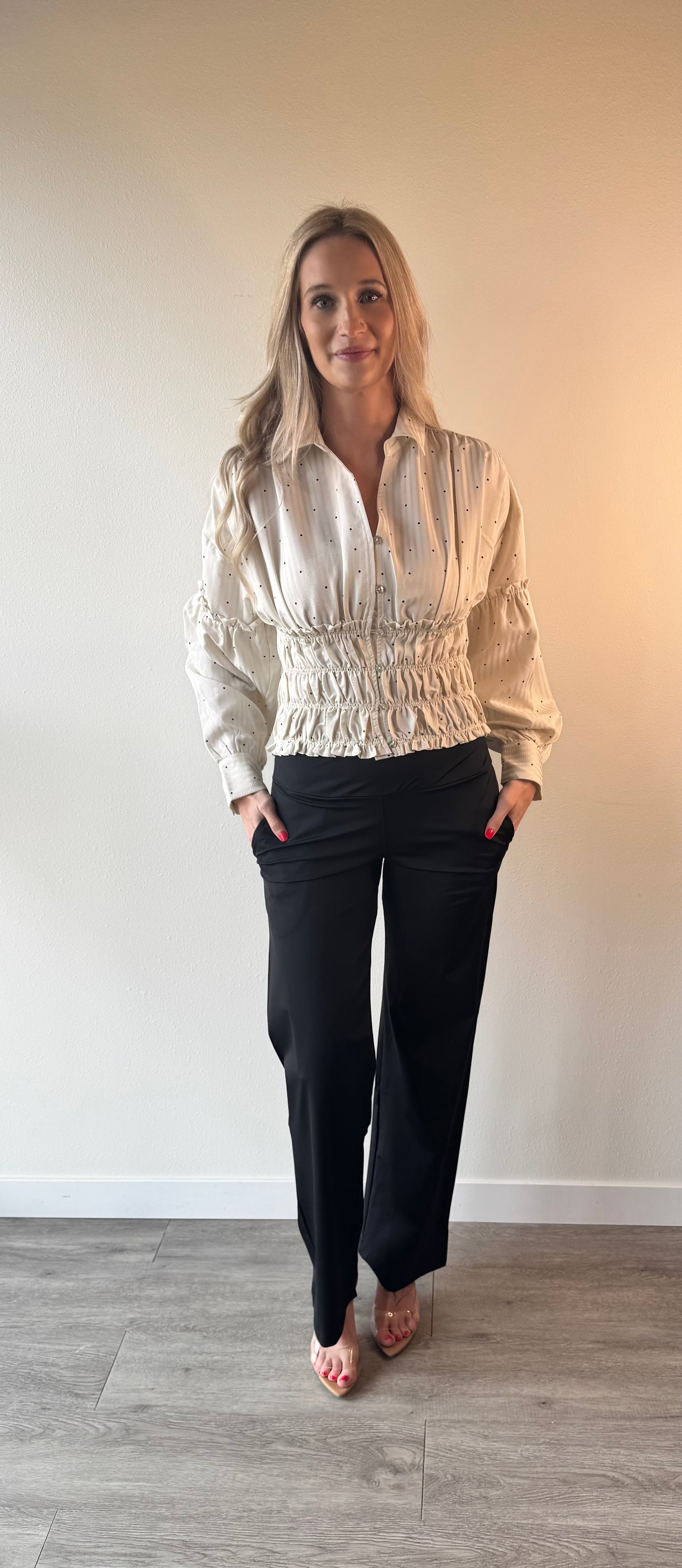Smocked Button up Top