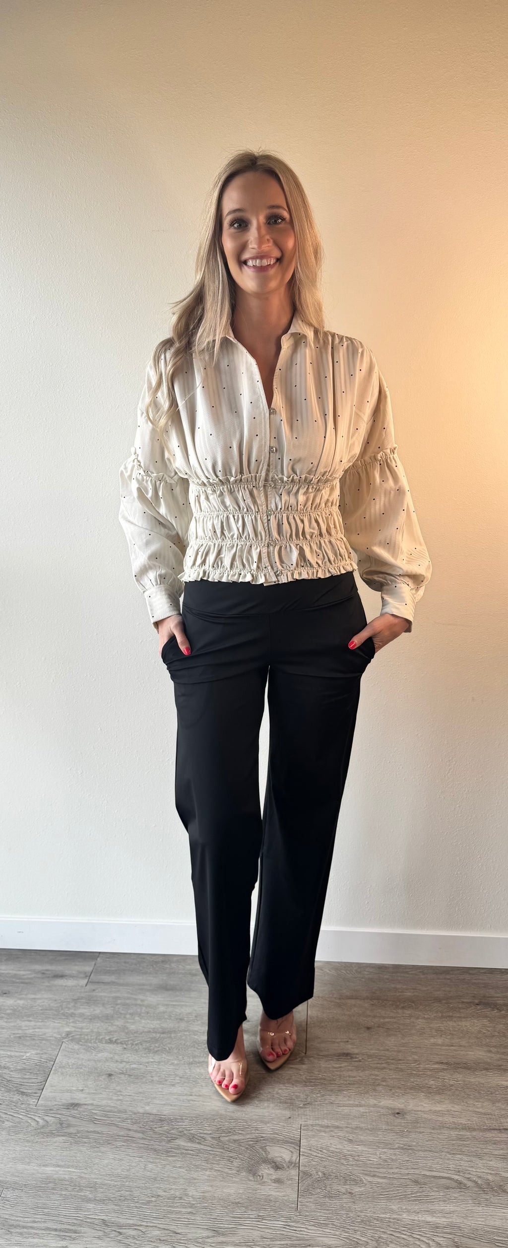 Smocked Button up Top