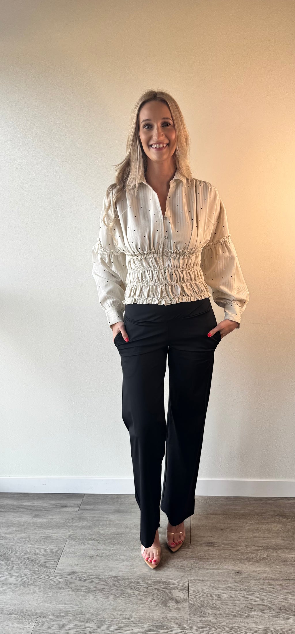 Smocked Button up Top