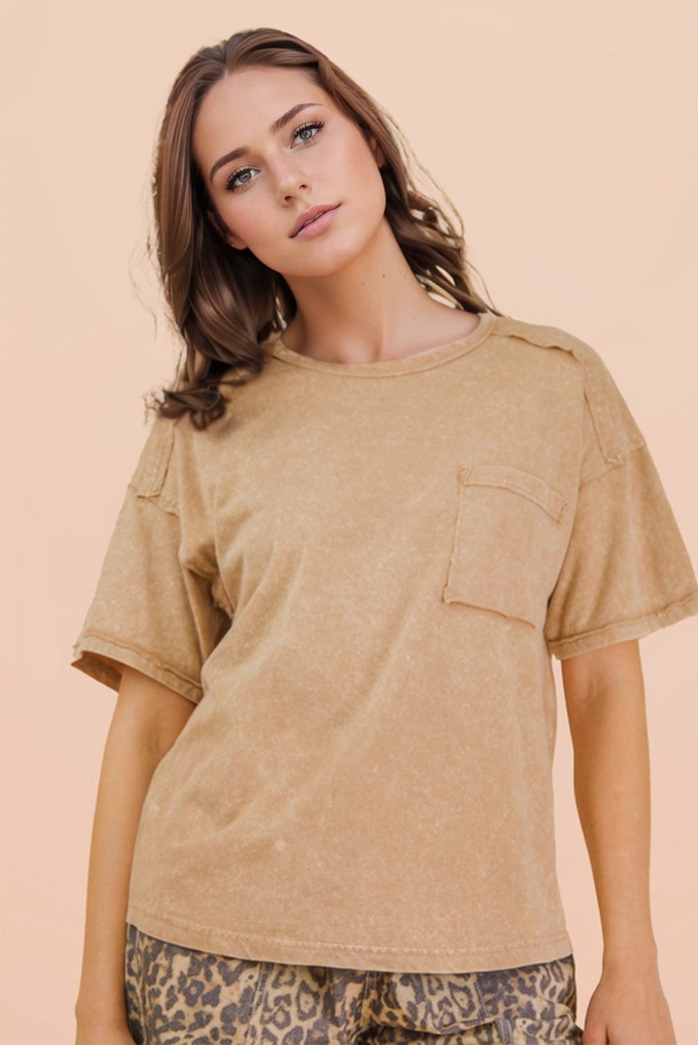 Short Sleeve Washed Pocket Tee