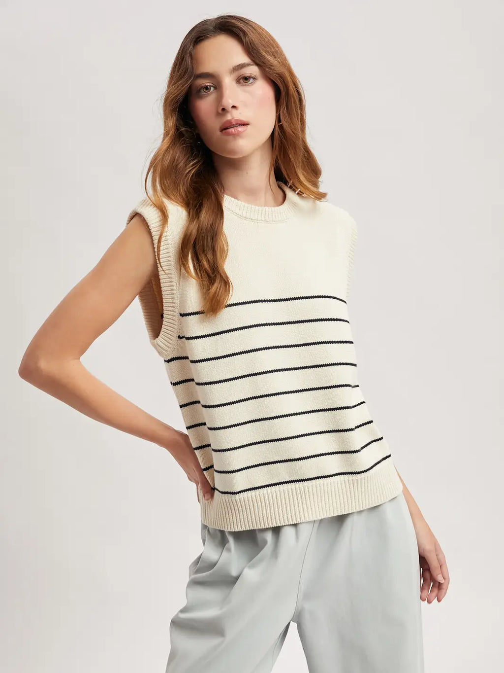 Striped Muscle Tank Sweater