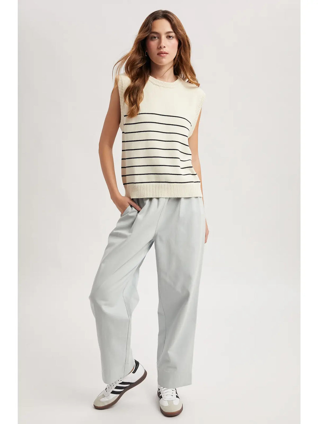 Striped Muscle Tank Sweater