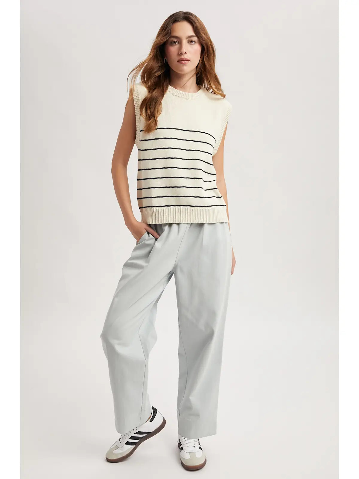 Striped Muscle Tank Sweater