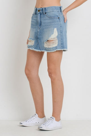 JBD Distressed Mini Skirt