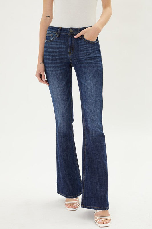 Mid Rise Flare Jeans