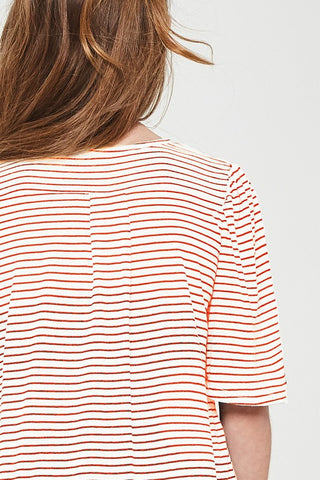 Pin Stripe Flare Top
