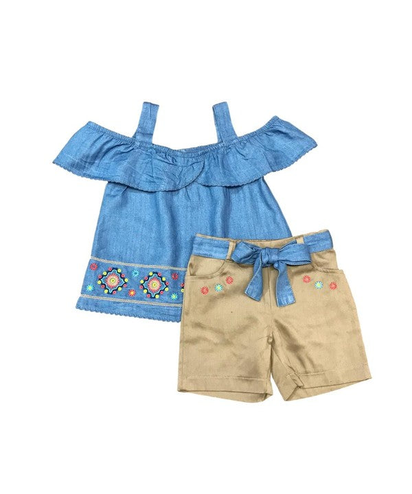 Girls Embroidered Set