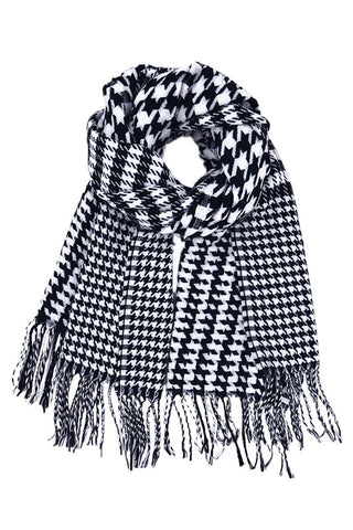 Black/White Patterned Scarf
