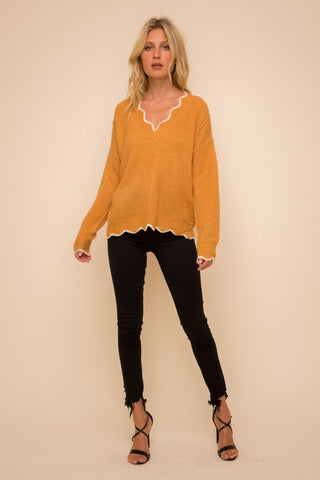 Scallop Edge Sweater