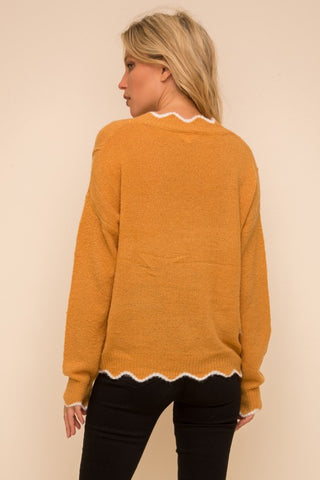 Scallop Edge Sweater