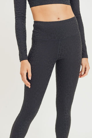 Jacquard Leopard Leggings