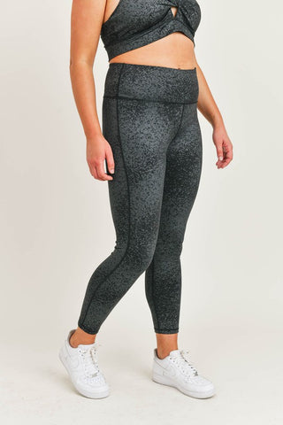 Curvy Foil Print Leggings