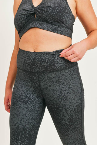 Curvy Foil Print Leggings