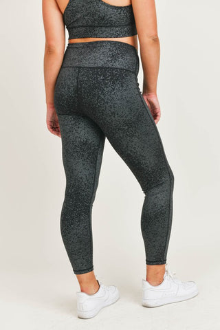 Curvy Foil Print Leggings