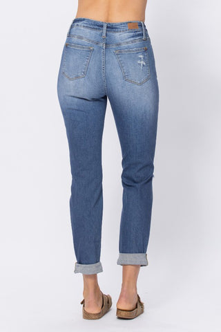 Judy Blue Distress Cuff Jeans