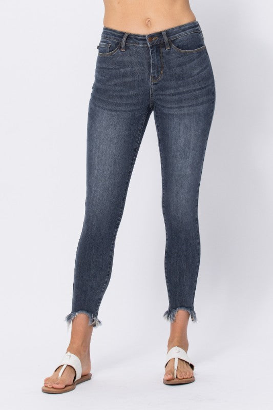 Judy Blue Shark Bite Hem Skinny
