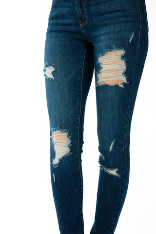 Kan Can Small Ankle Distressed Skinnies