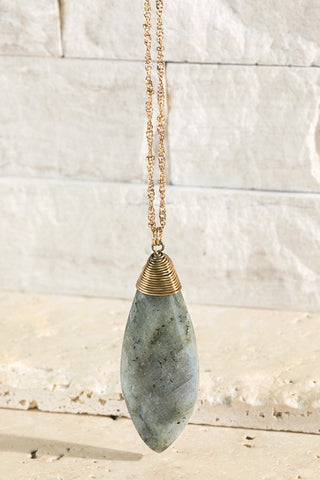 Opal Stone Necklace (2 colors)