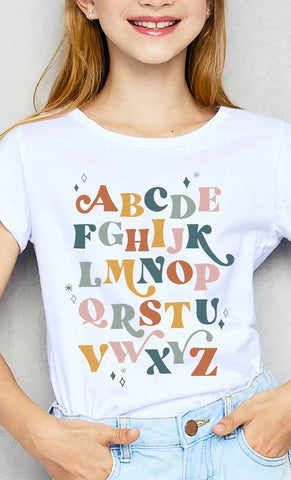 Boho Alphabet Kids Tee
