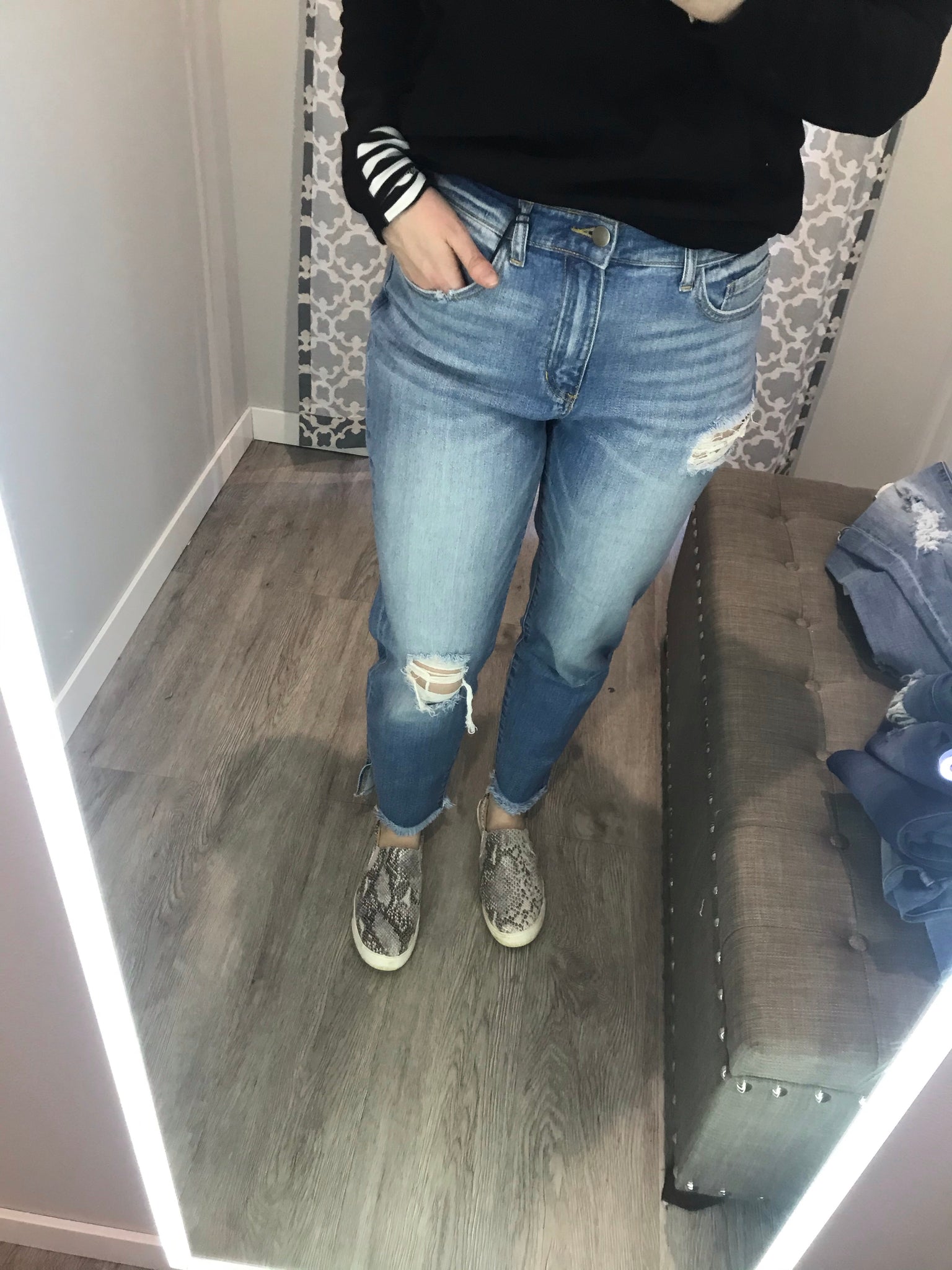 Raw Hem Jeans